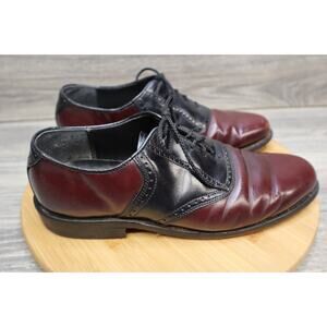 Goodyear Shoe Mens 9 M Neolite Brown Black Oxford Dress Almond Toe Leather